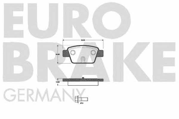 Eurobrake 5502222366 Тормозные колодки дисковые, комплект 5502222366: Отличная цена - Купить в Польше на 2407.PL!