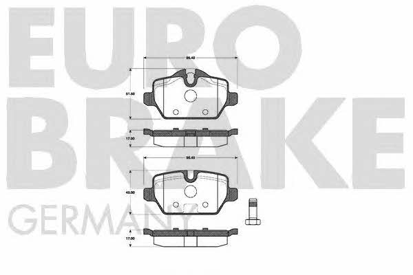 Eurobrake 5502221530 Гальмівні колодки, комплект 5502221530: Приваблива ціна - Купити у Польщі на 2407.PL!