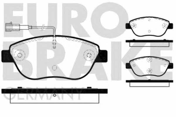 Eurobrake 5502222364 Гальмівні колодки, комплект 5502222364: Приваблива ціна - Купити у Польщі на 2407.PL!