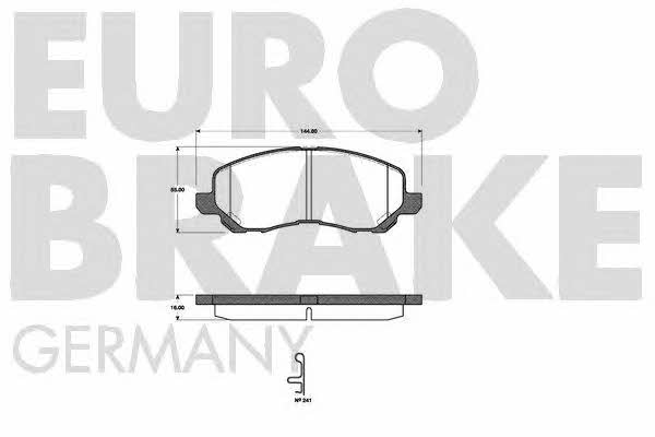 Eurobrake 5502223028 Brake Pad Set, disc brake 5502223028: Buy near me in Poland at 2407.PL - Good price!