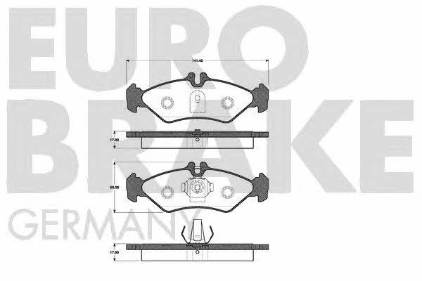 Eurobrake 5502223328 Тормозные колодки дисковые, комплект 5502223328: Отличная цена - Купить в Польше на 2407.PL!