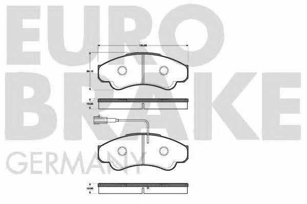 Eurobrake 5502221948 Brake Pad Set, disc brake 5502221948: Buy near me in Poland at 2407.PL - Good price!