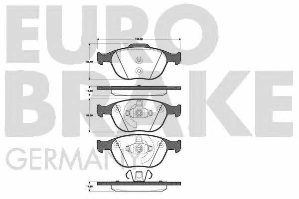 Eurobrake 5502222560 Brake Pad Set, disc brake 5502222560: Buy near me in Poland at 2407.PL - Good price!