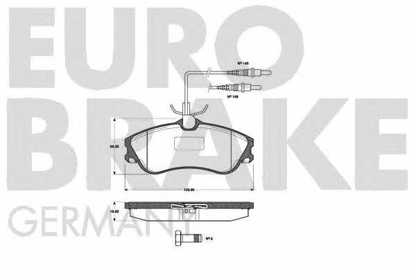 Eurobrake 5502221937 Brake Pad Set, disc brake 5502221937: Buy near me in Poland at 2407.PL - Good price!