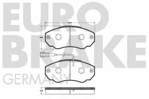 Eurobrake 5502221947 Brake Pad Set, disc brake 5502221947: Buy near me in Poland at 2407.PL - Good price!