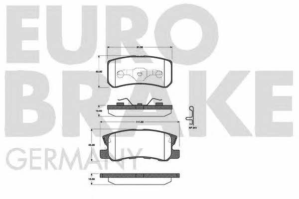 Eurobrake 5502223025 Brake Pad Set, disc brake 5502223025: Buy near me in Poland at 2407.PL - Good price!