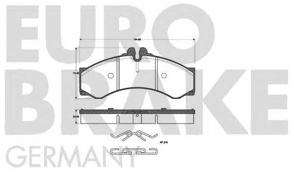 Eurobrake 5502223332 Brake Pad Set, disc brake 5502223332: Buy near me in Poland at 2407.PL - Good price!