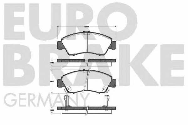 Eurobrake 5502222625 Scheibenbremsbeläge, Set 5502222625: Kaufen Sie zu einem guten Preis in Polen bei 2407.PL!