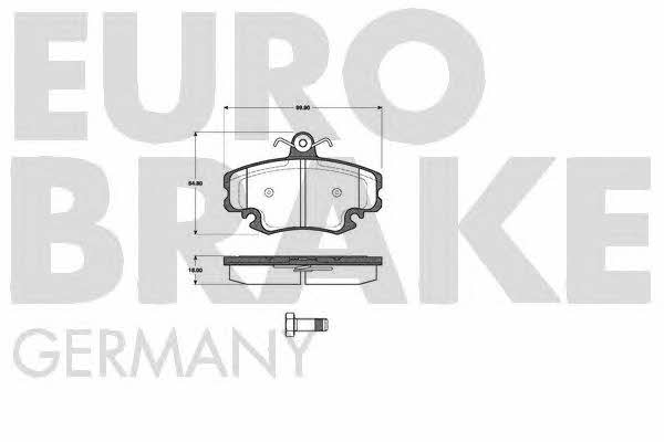 Eurobrake 5502223953 Тормозные колодки дисковые, комплект 5502223953: Отличная цена - Купить в Польше на 2407.PL!