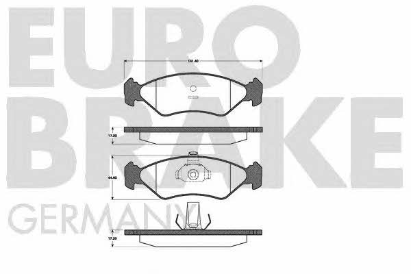Eurobrake 5502222535 Brake Pad Set, disc brake 5502222535: Buy near me in Poland at 2407.PL - Good price!