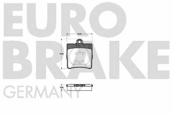 Eurobrake 5502223335 Brake Pad Set, disc brake 5502223335: Buy near me in Poland at 2407.PL - Good price!