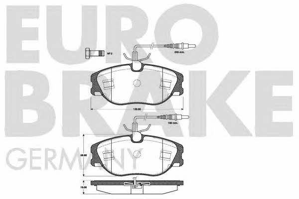 Eurobrake 5502221941 Тормозные колодки дисковые, комплект 5502221941: Отличная цена - Купить в Польше на 2407.PL!