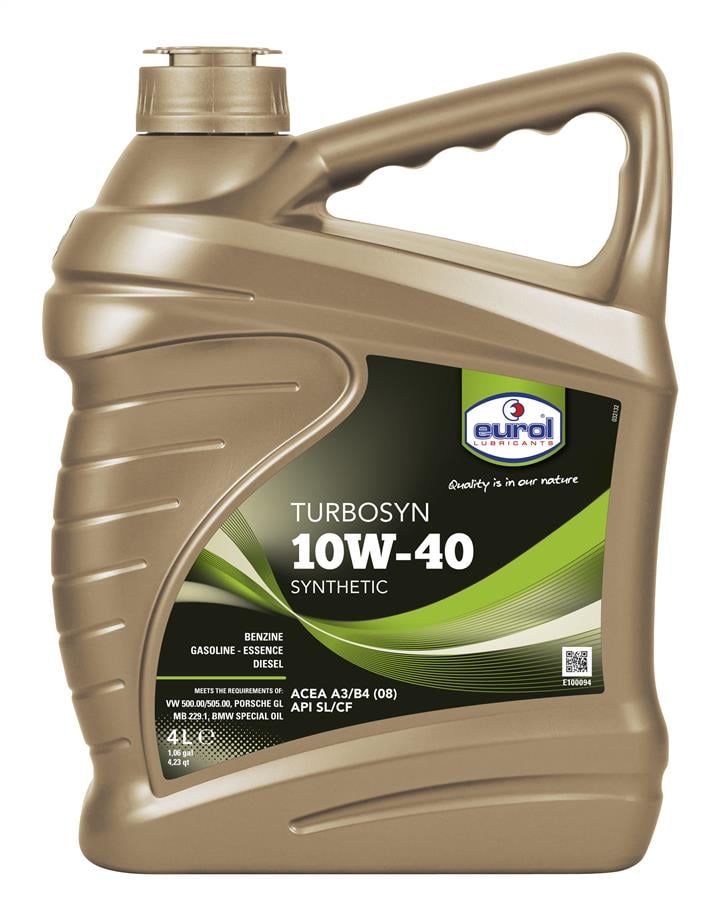 Eurol E100094 - 4L Engine oil Eurol Turbosyn 10W-40, 4L E1000944L: Buy near me at 2407.PL in Poland at an Affordable price!