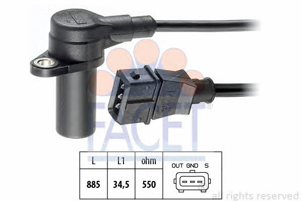 Facet 9.0162 Camshaft position sensor 90162: Buy near me in Poland at 2407.PL - Good price!