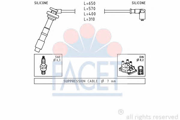 Facet 4.9658 Zündkabel kit 49658: Kaufen Sie zu einem guten Preis in Polen bei 2407.PL!