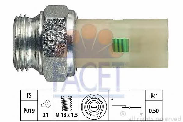 Facet 7.0075 Oil pressure sensor 70075: Buy near me in Poland at 2407.PL - Good price!