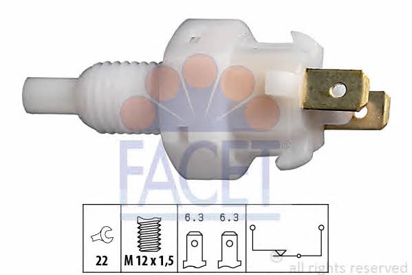 Facet 7.1004 Brake light switch 71004: Buy near me at 2407.PL in Poland at an Affordable price!