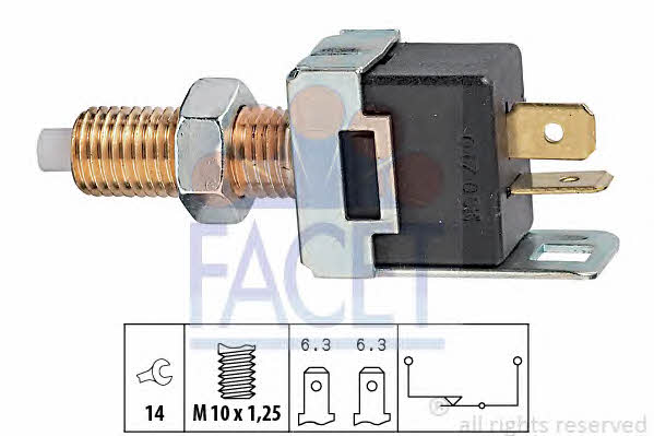Facet 7.1017 Brake light switch 71017: Buy near me at 2407.PL in Poland at an Affordable price!
