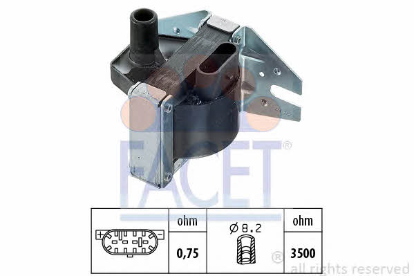 Facet 9.6008 Ignition coil 96008: Buy near me in Poland at 2407.PL - Good price!