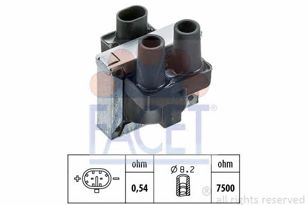 Facet 9.6046 Ignition coil 96046: Buy near me at 2407.PL in Poland at an Affordable price!