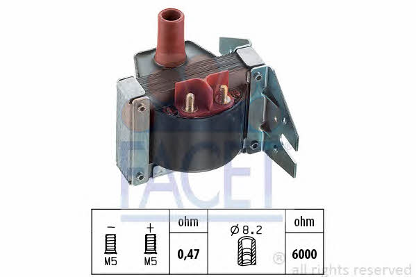 Facet 9.6072 Ignition coil 96072: Buy near me in Poland at 2407.PL - Good price!