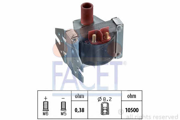 Facet 9.6078 Ignition coil 96078: Buy near me in Poland at 2407.PL - Good price!