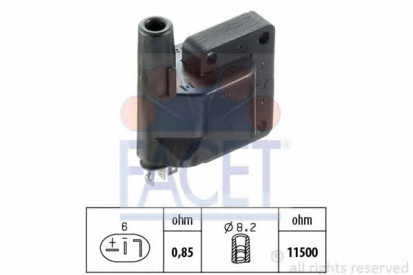 Facet 9.6129 Ignition coil 96129: Buy near me in Poland at 2407.PL - Good price!
