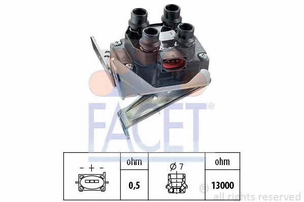 Facet 9.6199 Ignition coil 96199: Buy near me in Poland at 2407.PL - Good price!