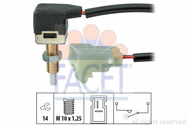 Facet 7.1298 Brake light switch 71298: Buy near me in Poland at 2407.PL - Good price!