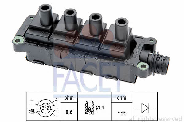 Facet 9.6207 Ignition coil 96207: Buy near me in Poland at 2407.PL - Good price!