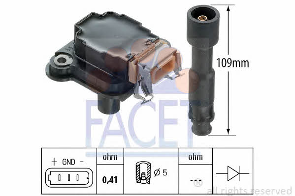 Facet 9.6254 Ignition coil 96254: Buy near me in Poland at 2407.PL - Good price!