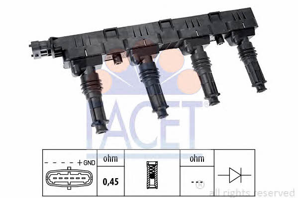Facet 9.6300 Ignition coil 96300: Buy near me in Poland at 2407.PL - Good price!