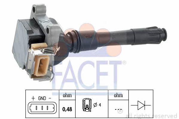 Facet 9.6312 Ignition coil 96312: Buy near me in Poland at 2407.PL - Good price!