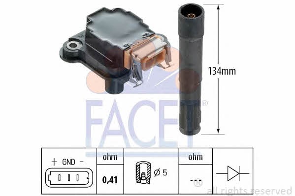 Facet 9.6322 Ignition coil 96322: Buy near me in Poland at 2407.PL - Good price!