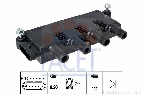 Facet 9.6323 Ignition coil 96323: Buy near me in Poland at 2407.PL - Good price!