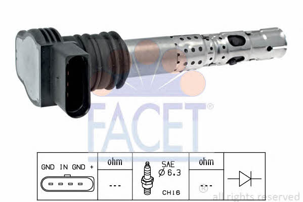 Facet 9.6329 Ignition coil 96329: Buy near me in Poland at 2407.PL - Good price!