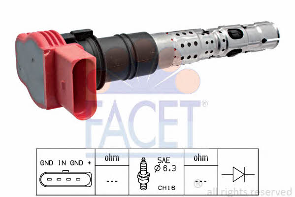Facet 9.6333 Ignition coil 96333: Buy near me in Poland at 2407.PL - Good price!