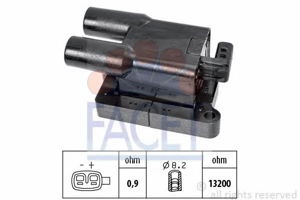 Facet 9.6396 Ignition coil 96396: Buy near me in Poland at 2407.PL - Good price!