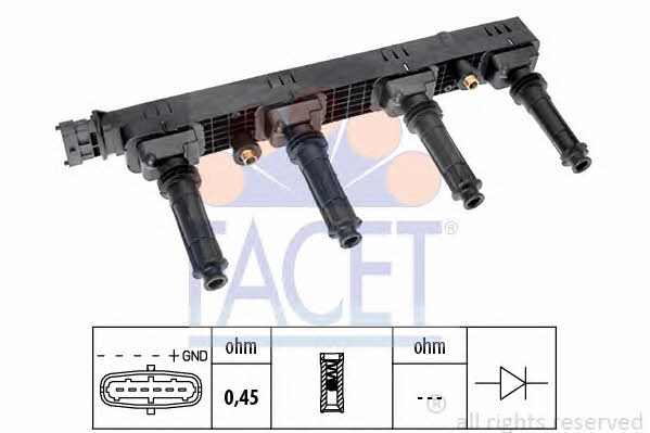 Facet 9.6407 Ignition coil 96407: Buy near me in Poland at 2407.PL - Good price!