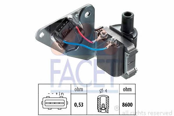 Facet 9.8123 Ignition coil 98123: Buy near me in Poland at 2407.PL - Good price!