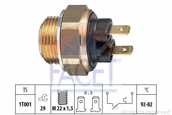 Facet 7.5016 Fan switch 75016: Buy near me in Poland at 2407.PL - Good price!