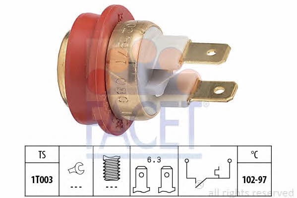 Facet 7.5208 Fan switch 75208: Buy near me in Poland at 2407.PL - Good price!