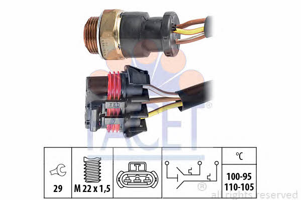 Facet 7.5615 Fan switch 75615: Buy near me in Poland at 2407.PL - Good price!