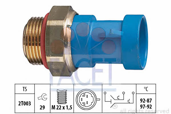 Facet 7.5643 Fan switch 75643: Buy near me in Poland at 2407.PL - Good price!