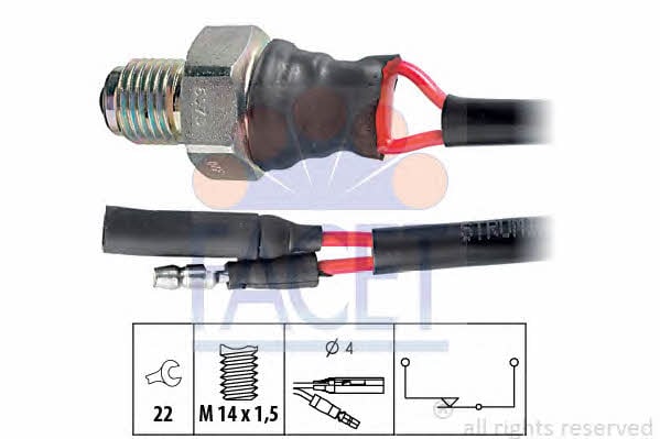 Facet 7.6078 Reverse gear sensor 76078: Buy near me at 2407.PL in Poland at an Affordable price!