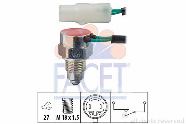 Facet 7.6087 Reverse gear sensor 76087: Buy near me at 2407.PL in Poland at an Affordable price!