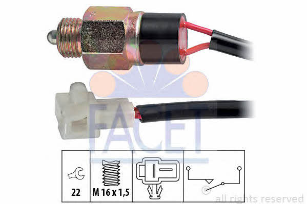 Facet 7.6221 Reverse light switch 76221: Buy near me in Poland at 2407.PL - Good price!