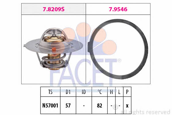 Facet 7.8209 Thermostat, coolant 78209: Buy near me in Poland at 2407.PL - Good price!