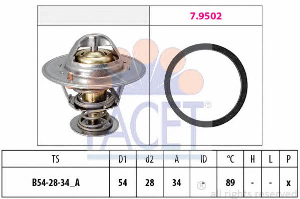 Facet 7.8220 Thermostat, coolant 78220: Buy near me at 2407.PL in Poland at an Affordable price!