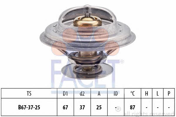 Facet 7.8256S Thermostat, coolant 78256S: Buy near me in Poland at 2407.PL - Good price!